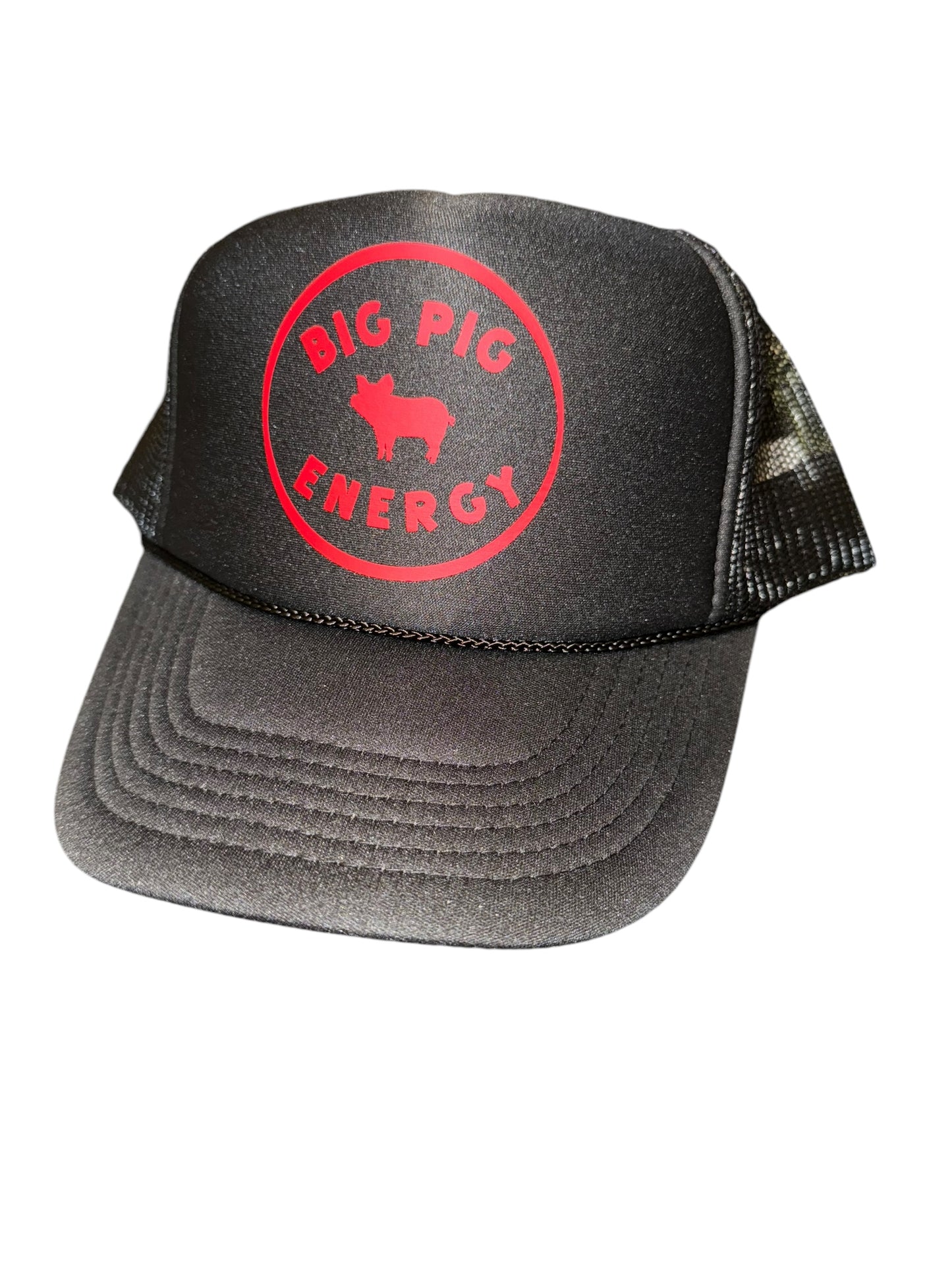 Big Pig Energy Hat – Red Trucker Cap for Game Days & Southern Tailgates, Arkansas