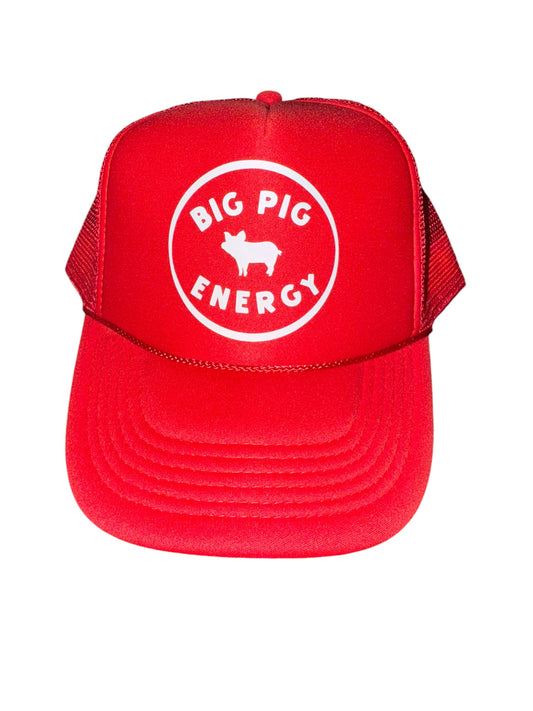 Big Pig Energy Hat – Red Trucker Cap for Game Days & Southern Tailgates, Arkansas