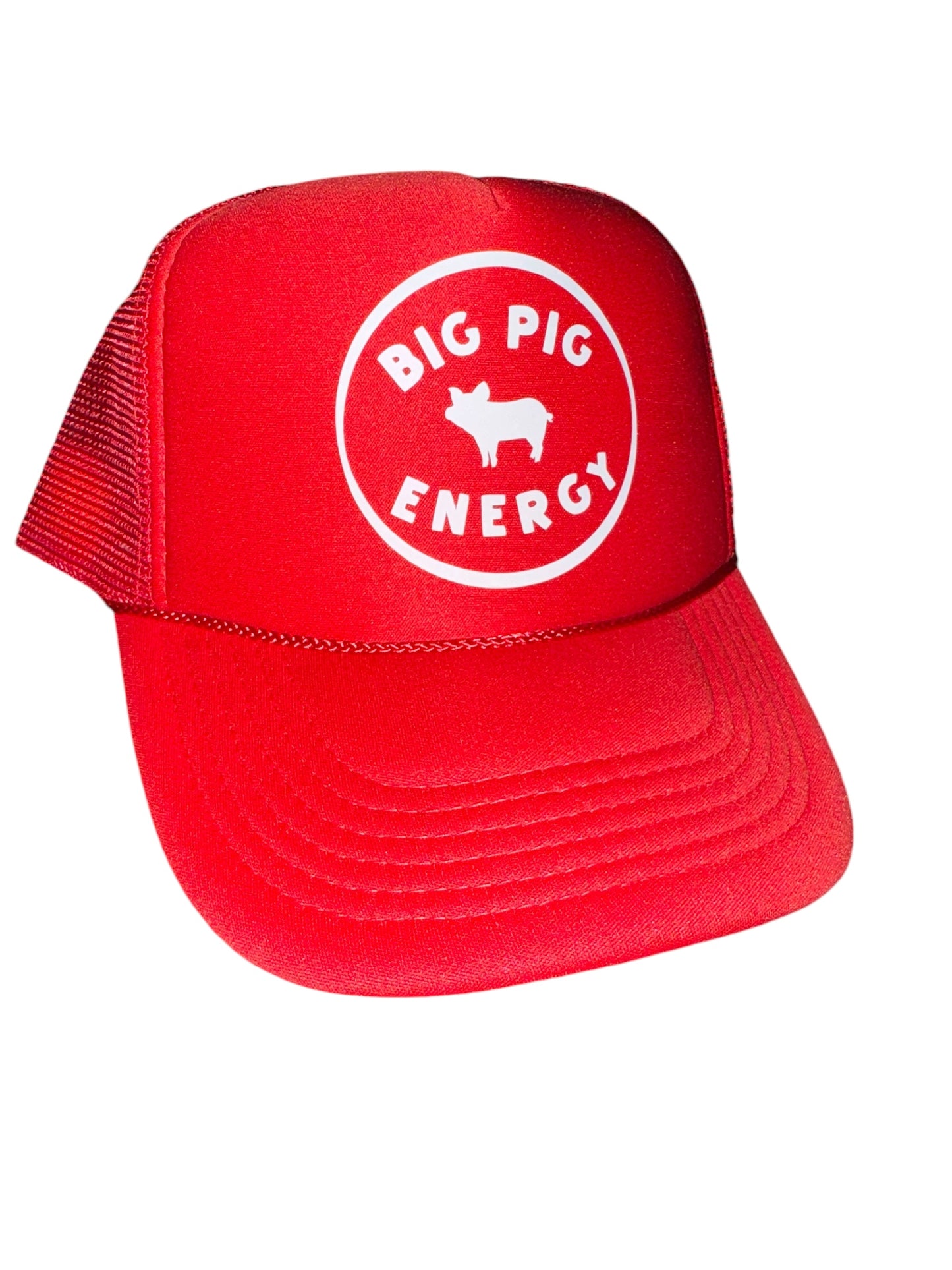 Big Pig Energy Hat – Red Trucker Cap for Game Days & Southern Tailgates, Arkansas