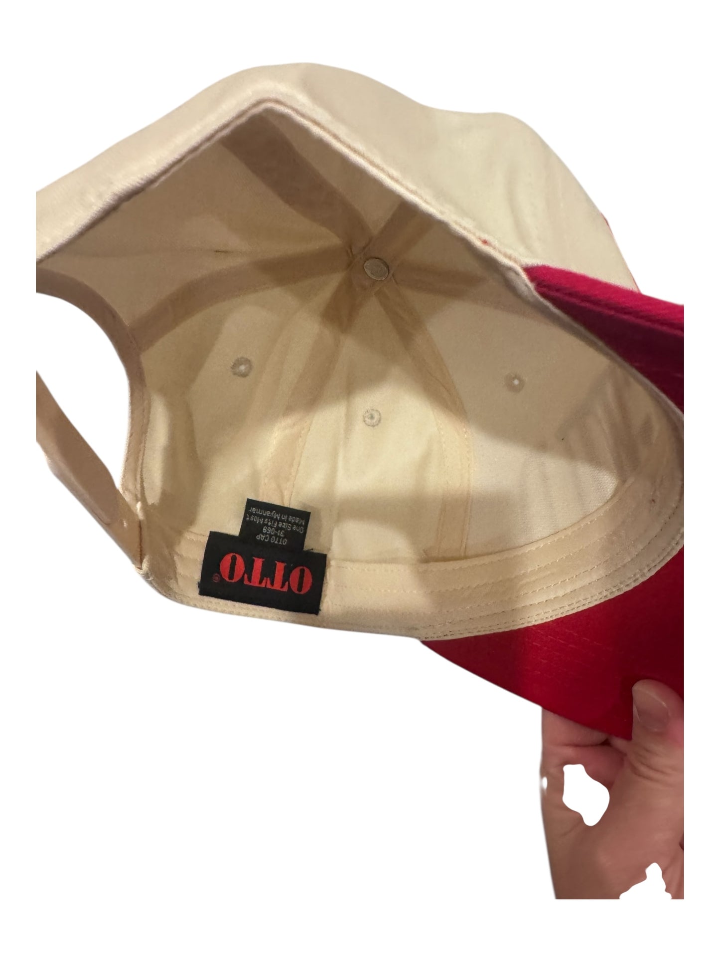 HOGWILD Game Day Hat – Red Embroidery on Otto Canvas Cap, Arkansas Women's