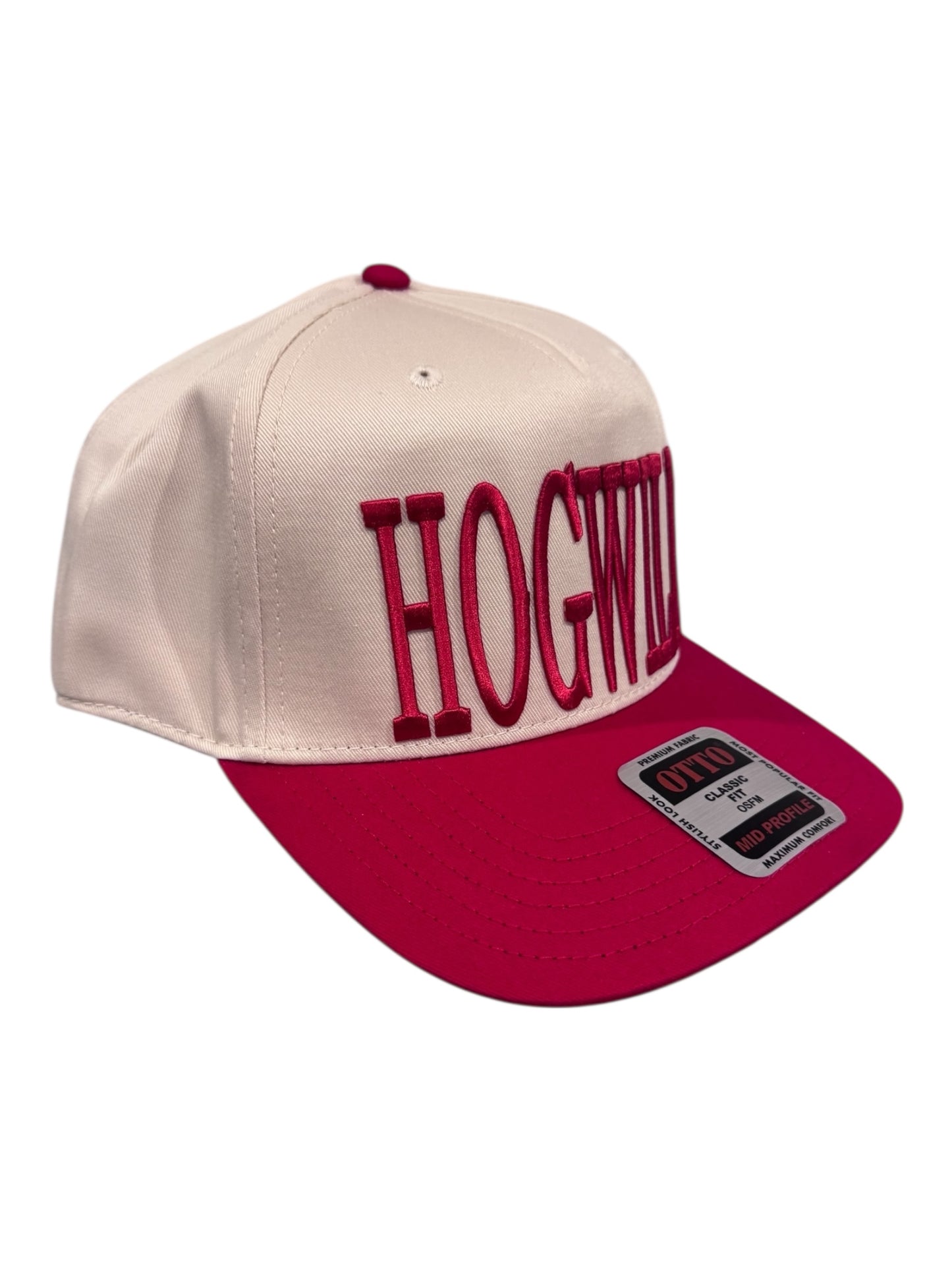 HOGWILD Game Day Hat – Red Embroidery on Otto Canvas Cap, Arkansas Women's