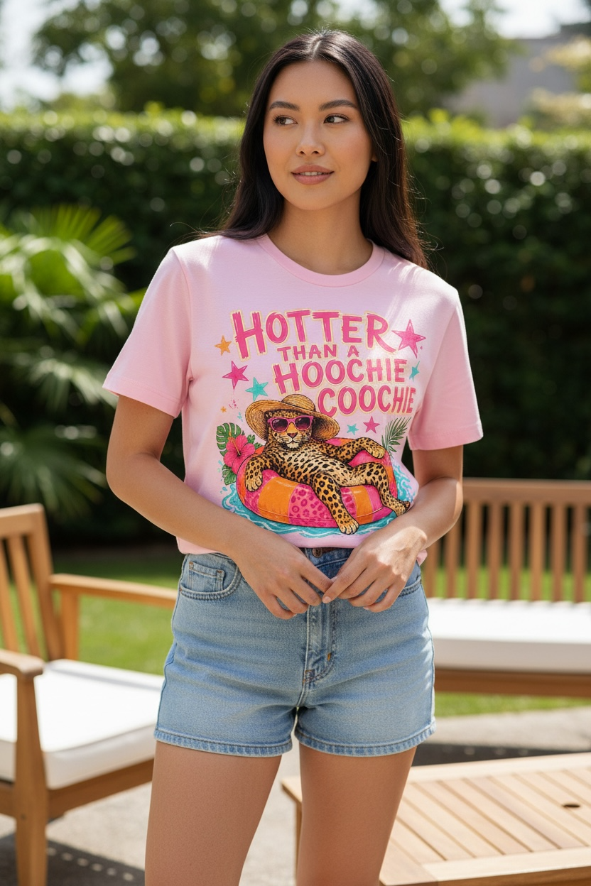 Hotter Than a Hoochie Coochie Shirt | Funny Southern Graphic Tee | Comfort Colors T-Shirt | Country Summer Tee