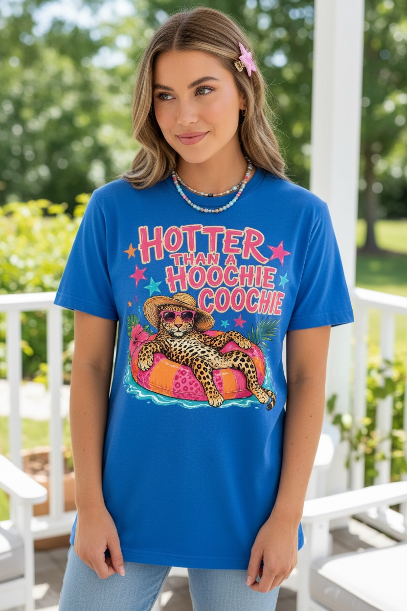 Hotter Than a Hoochie Coochie Shirt | Funny Southern Graphic Tee | Comfort Colors T-Shirt | Country Summer Tee